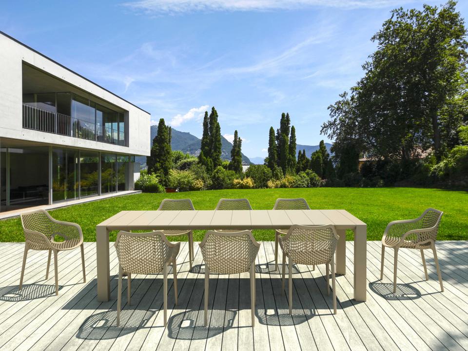 Air Taupe Polypropylene Dining Set
