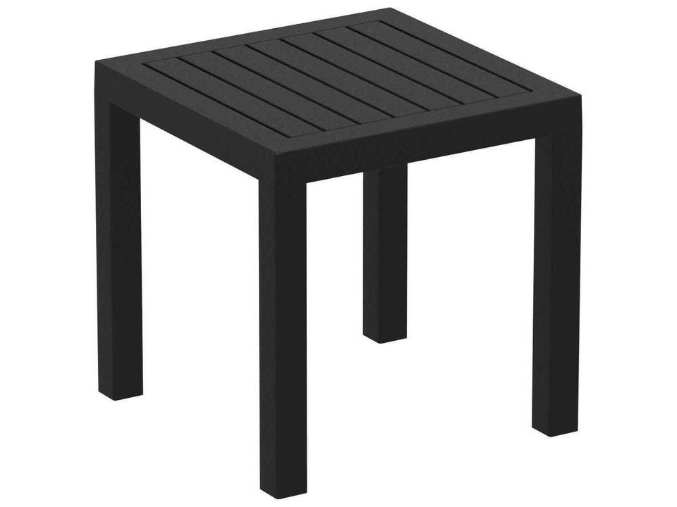 Ocean Square Resin End Table in Black
