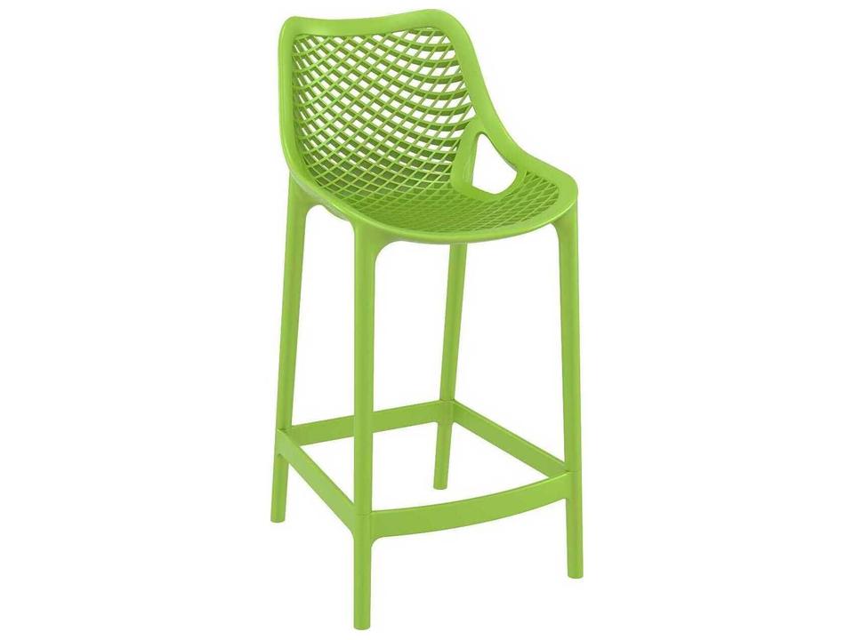 Air Tropical Green Polypropylene Resin Counter Stool