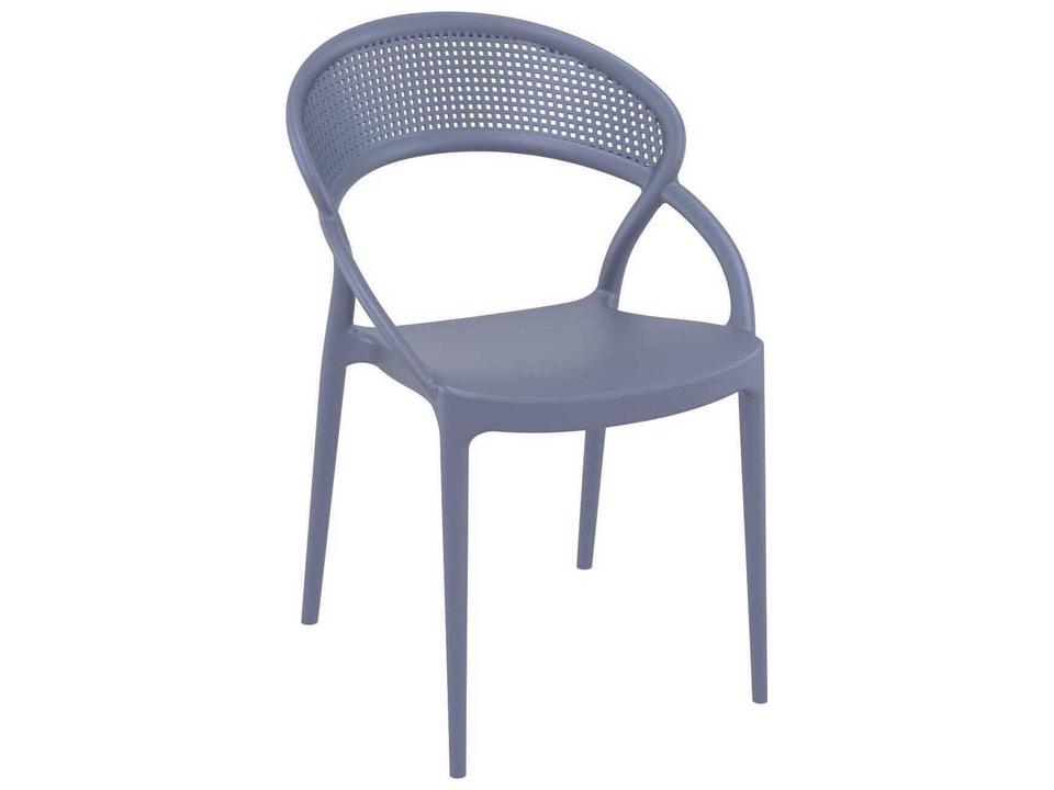 Sunset Dark Gray Resin Dining Chair