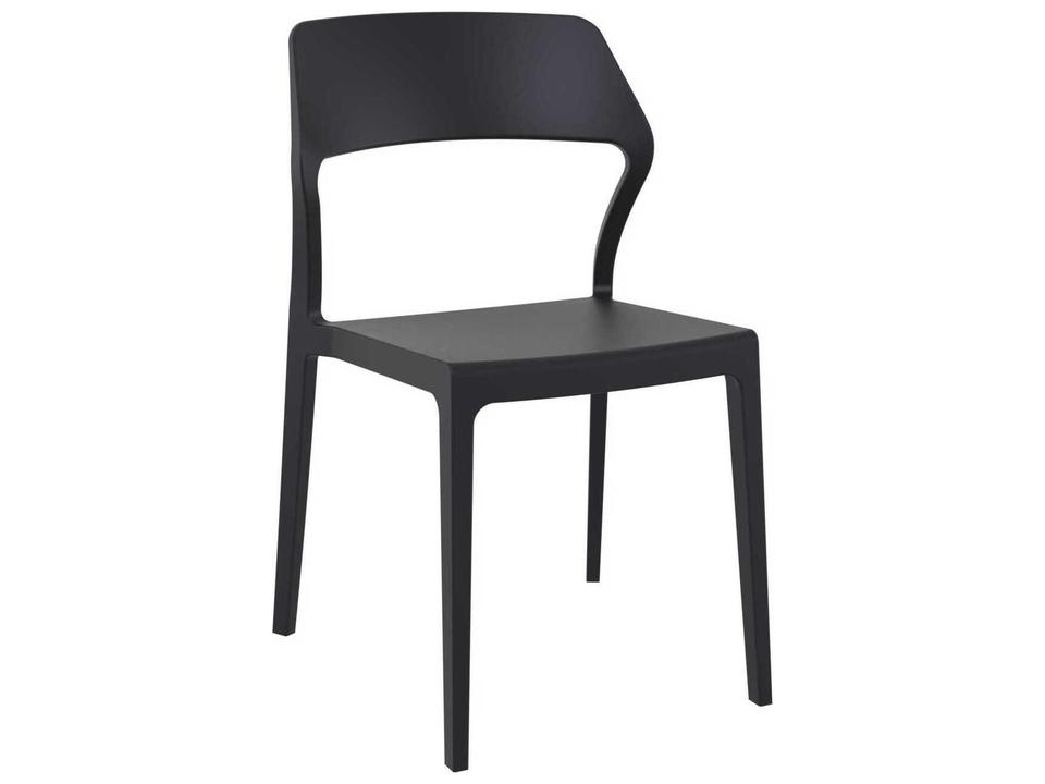 Snow Black Resin Dining Chair