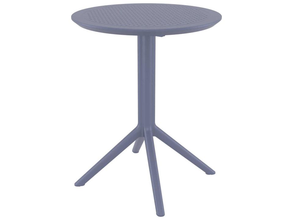 Sky Dark Gray Polypropylene Round Dining Table