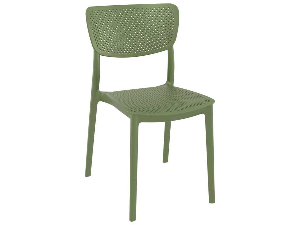 Lucy Olive Green Polypropylene Dining Chair