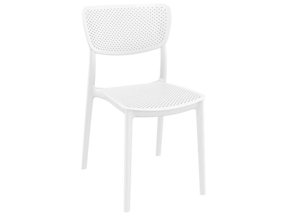 Lucy White Polypropylene Resin Dining Chair
