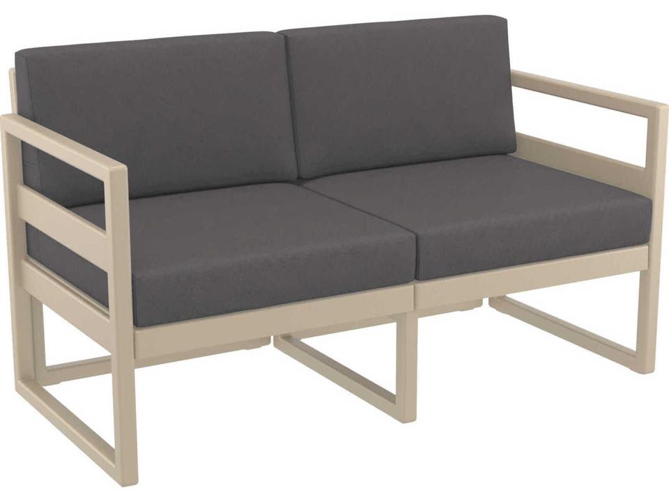 Mykonos Modern Outdoor Resin Loveseat