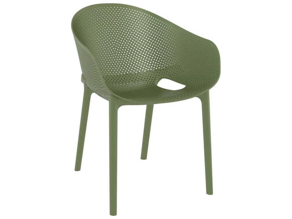 Sky Olive Green Resin Dining Chair
