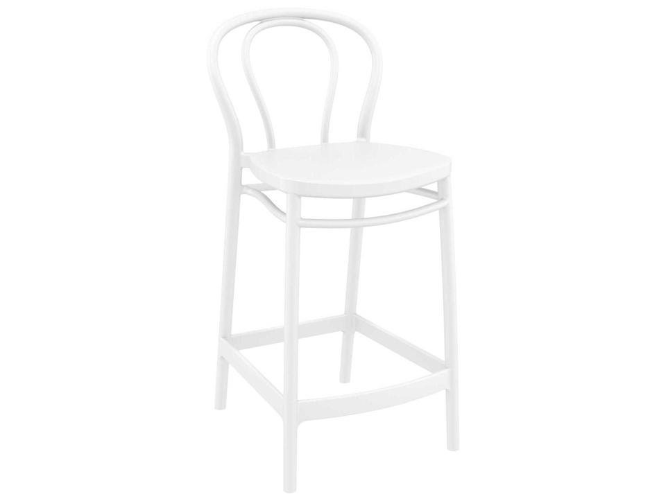 Victor White Resin Counter Stool