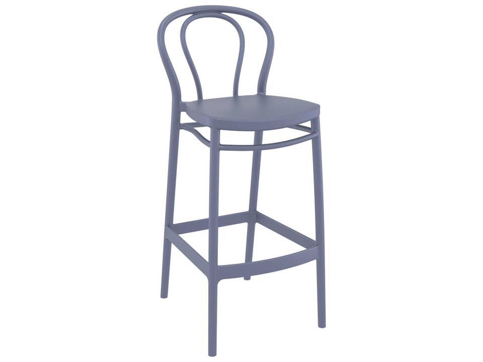 Victor Dark Gray Resin Bar Stool