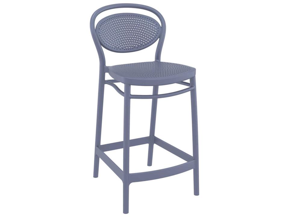 Marcel Dark Gray Polypropylene Resin Counter Stool