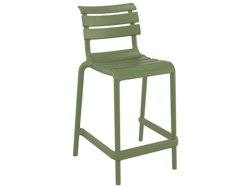 Helen Olive Green Polypropylene Counter Stool