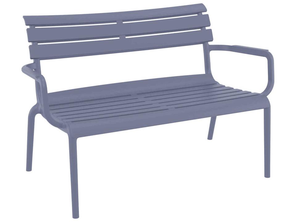 Paris Dark Gray Polypropylene Outdoor Bench