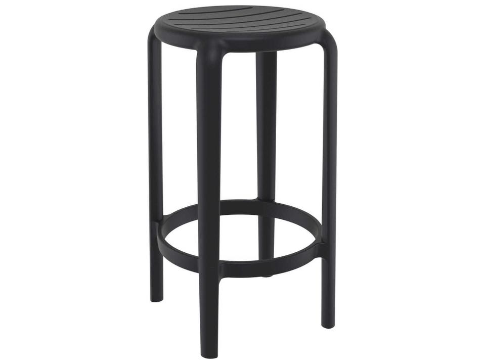 Tom Black Polypropylene Counter Stool