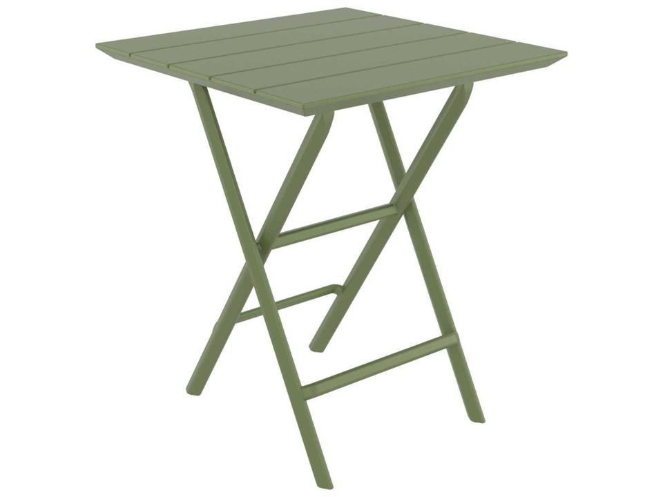 Helen Olive Green Polypropylene Square Bistro Table