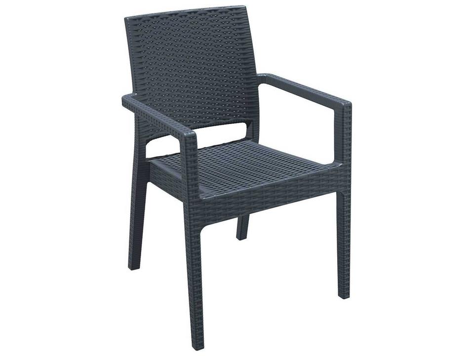 Ibiza Dark Gray Resin Dining Chair