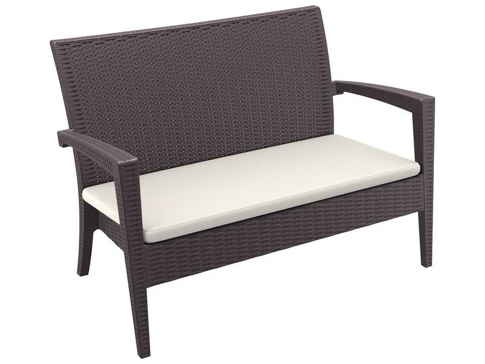 Miami Resin Wickerlook Loveseat in Brown