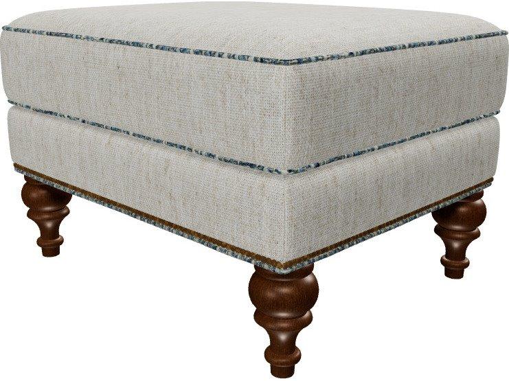 Casual Essentials Upholstered Ottoman with Traditional Style