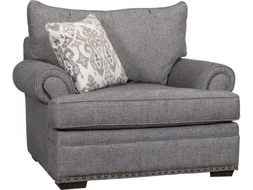 Essentials Chair and a Half with Rolled Arms and Nailhead Trim