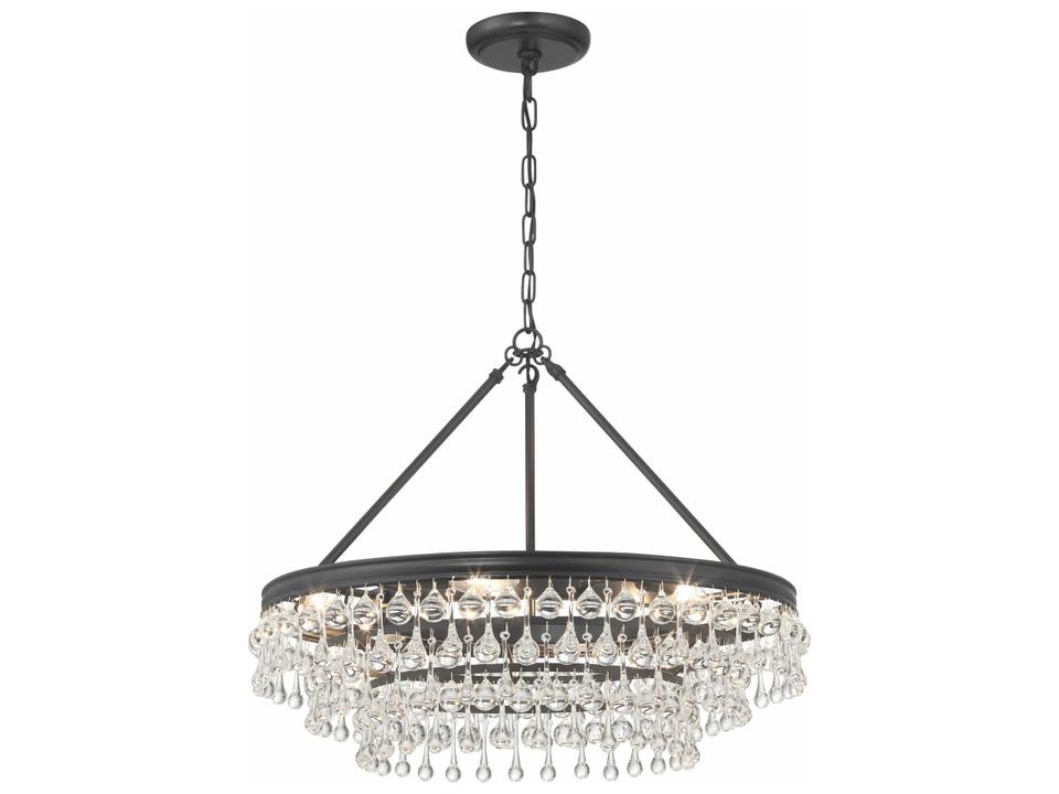 Calypso 6-Light Chandelier in Matte Black
