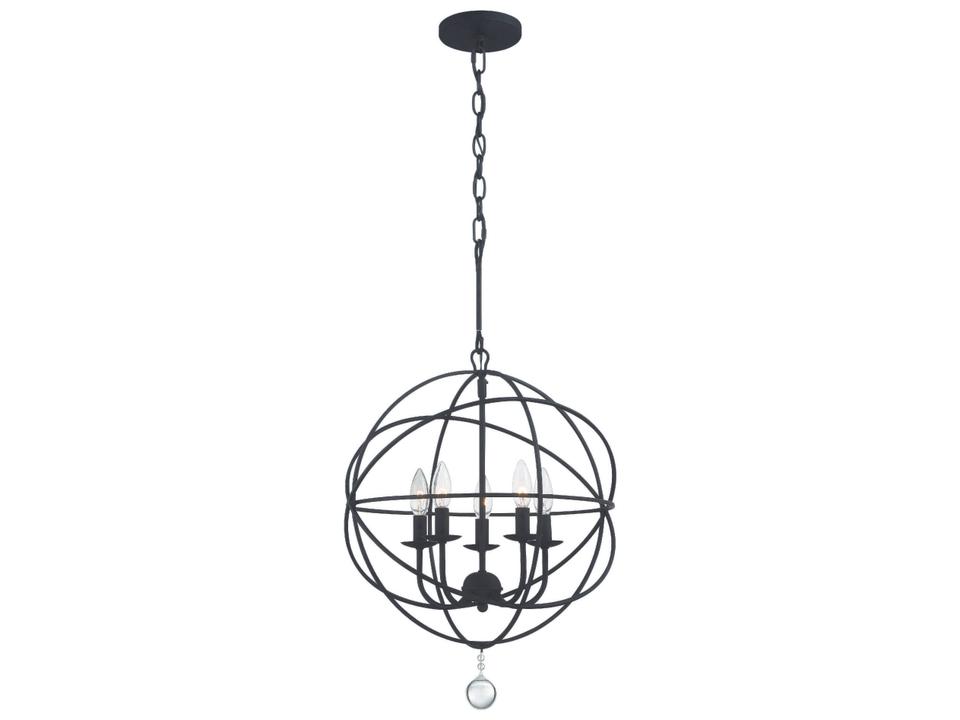 Solaris 5-Light Mini Chandelier in Black