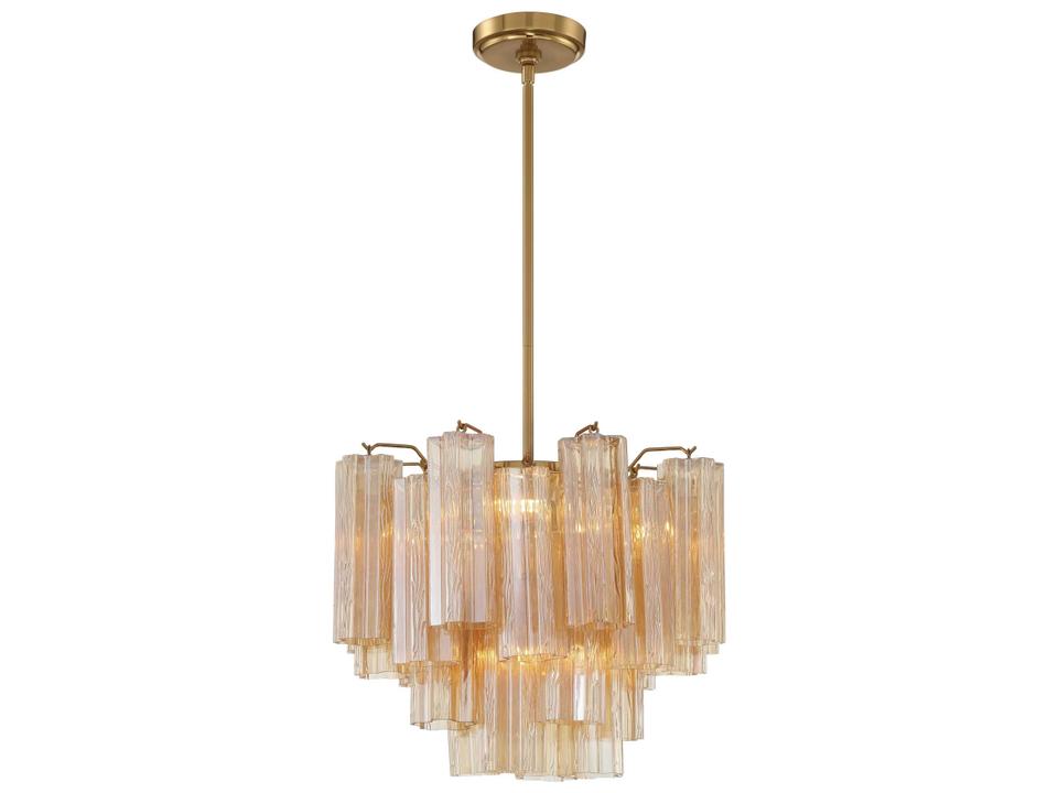 4-Light Addis Mini Chandelier in Aged Brass