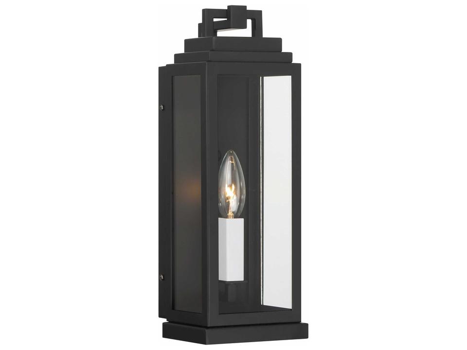 Aspen 1-Light Outdoor Wall Light in Matte Black