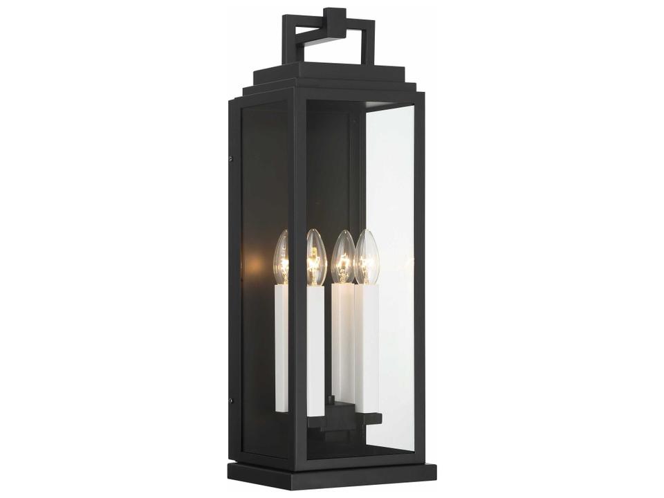 Aspen 4-Light Outdoor Wall Light in Matte Black