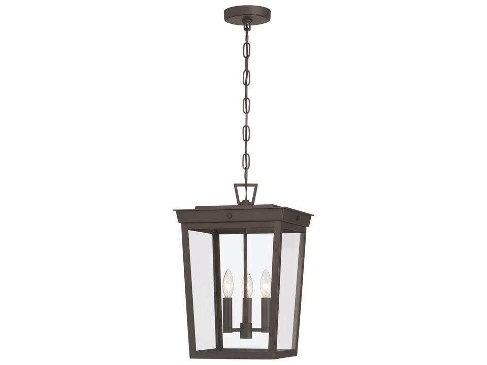 Belmont 3-Light Outdoor Pendant Light in Twilight Bronze