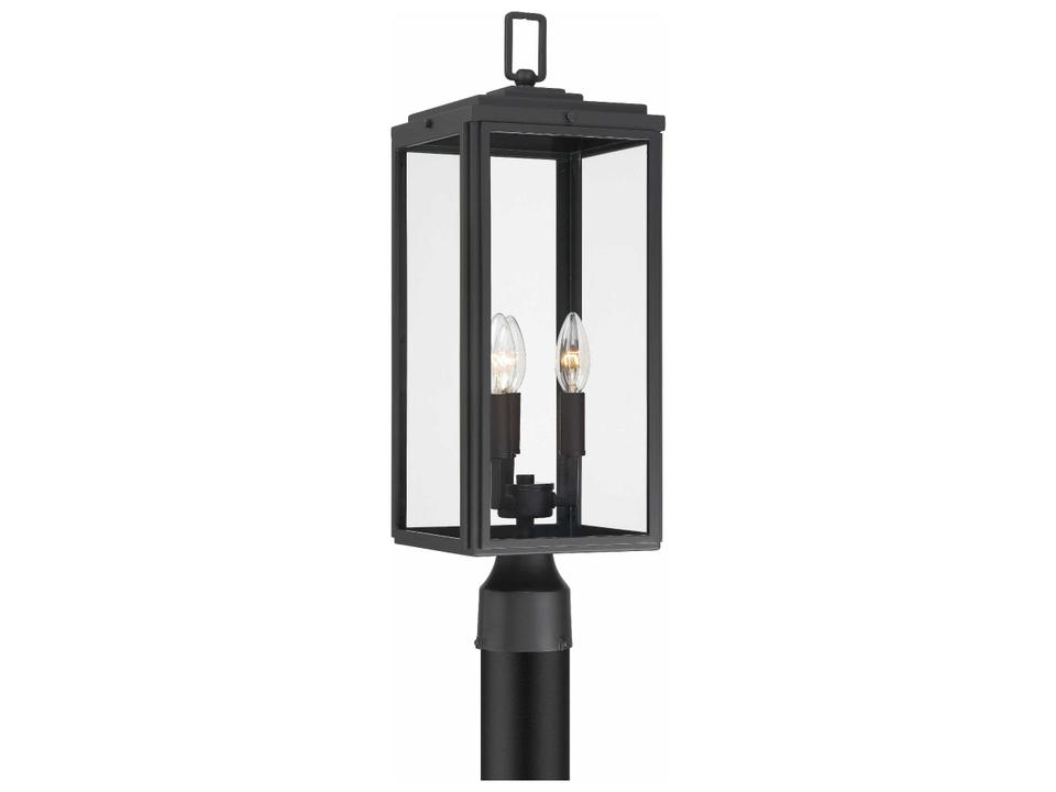 Byron 3-Light Outdoor Post Light in Matte Black