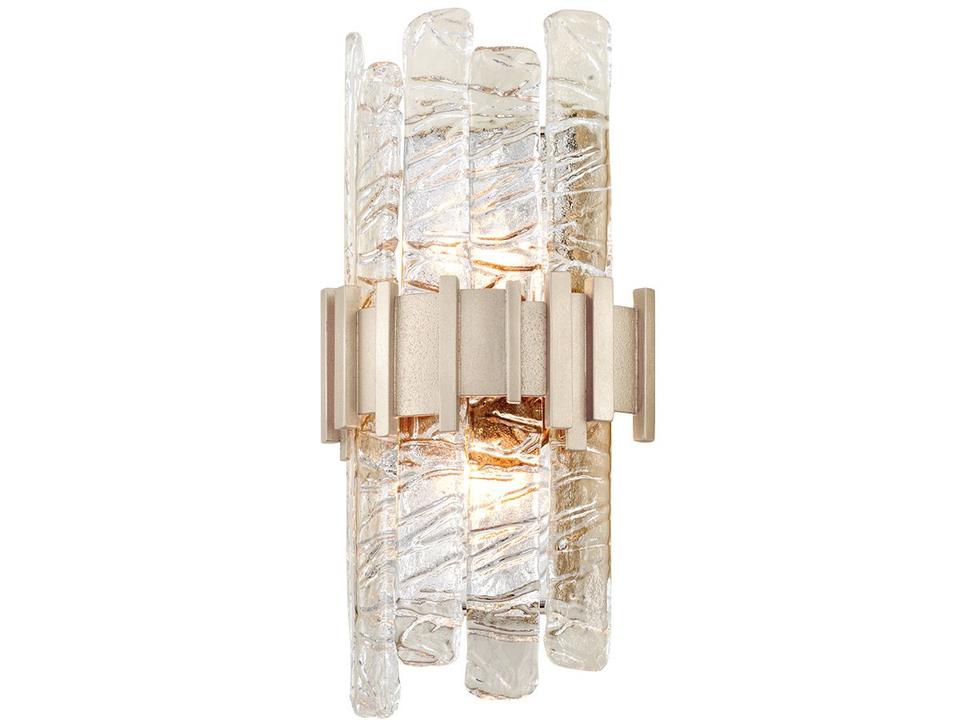 Ciro 2-Light Warm Silver Leaf Wall Sconce