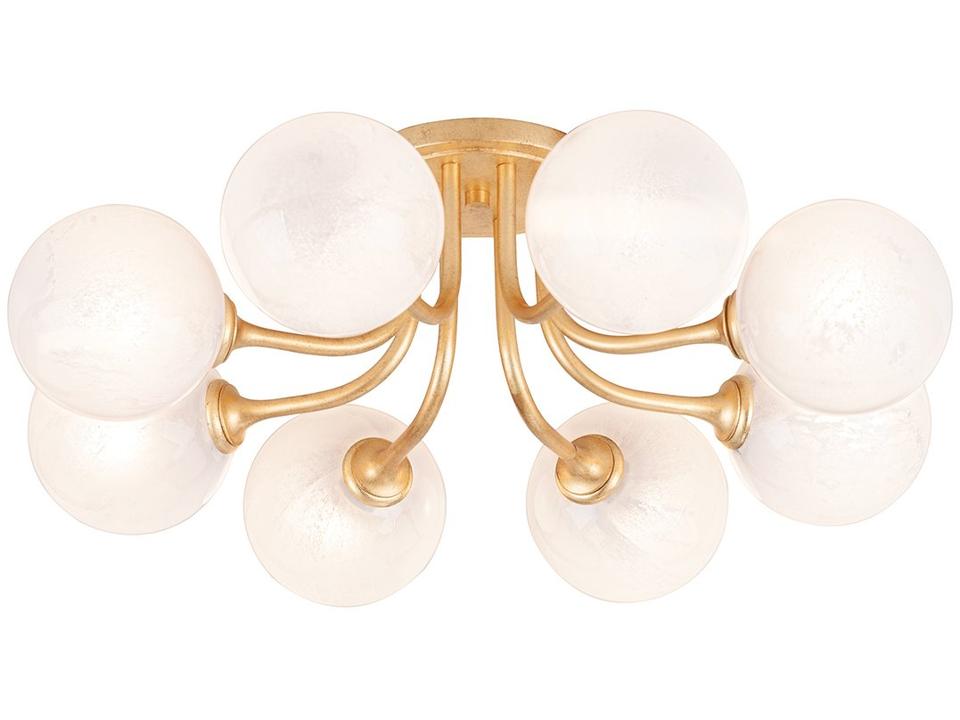 Onyx 8-Light Semi-Flush Mount in Vintage Gold Leaf