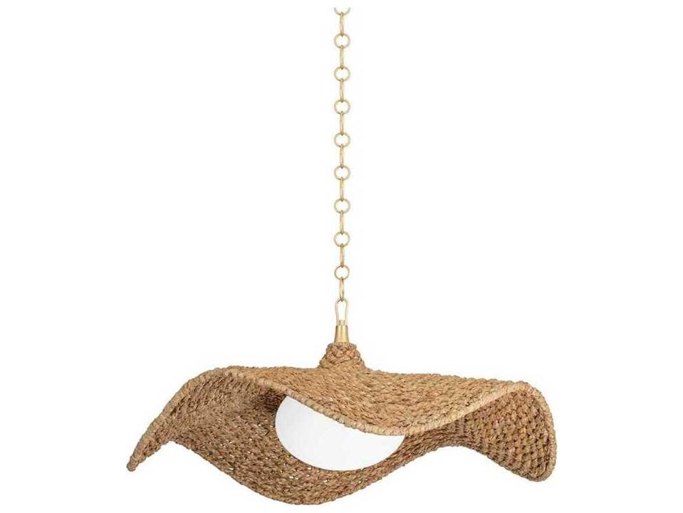 Levene 1-Light Pendant Light in Vintage Gold Leaf