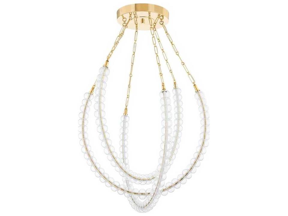 Celeste 3-Light LED Chandelier in Vintage Brass