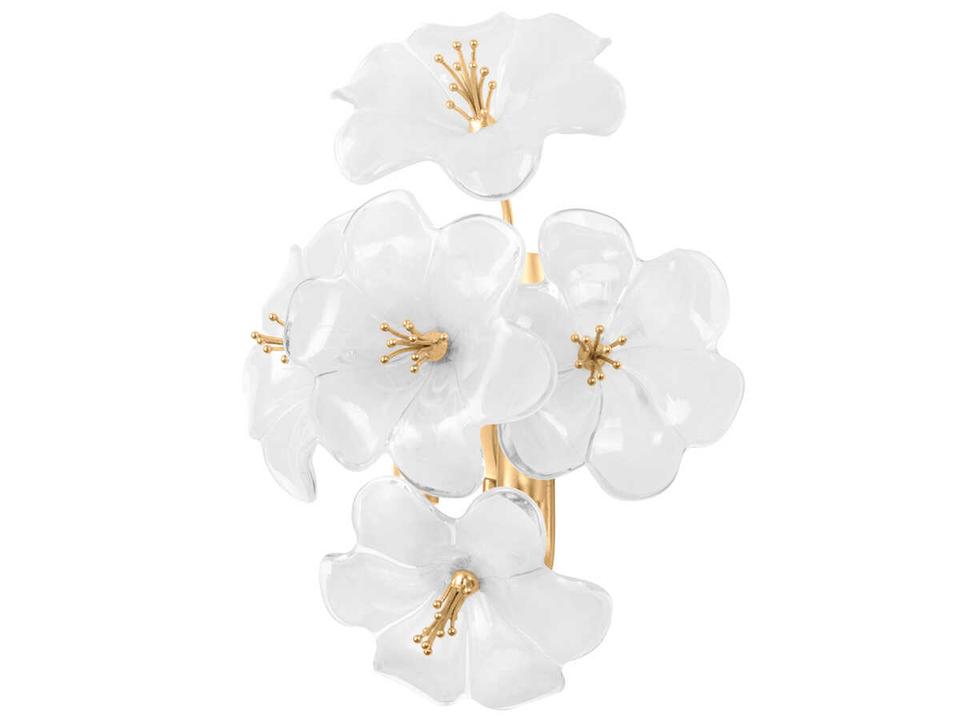 Hygea 1-Light Wall Sconce in Gold Leaf with Capiz Shell