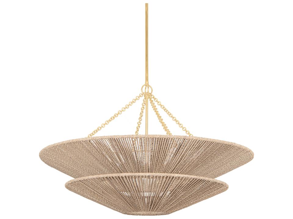 8-Light Tropea Chandelier in Gold Leaf