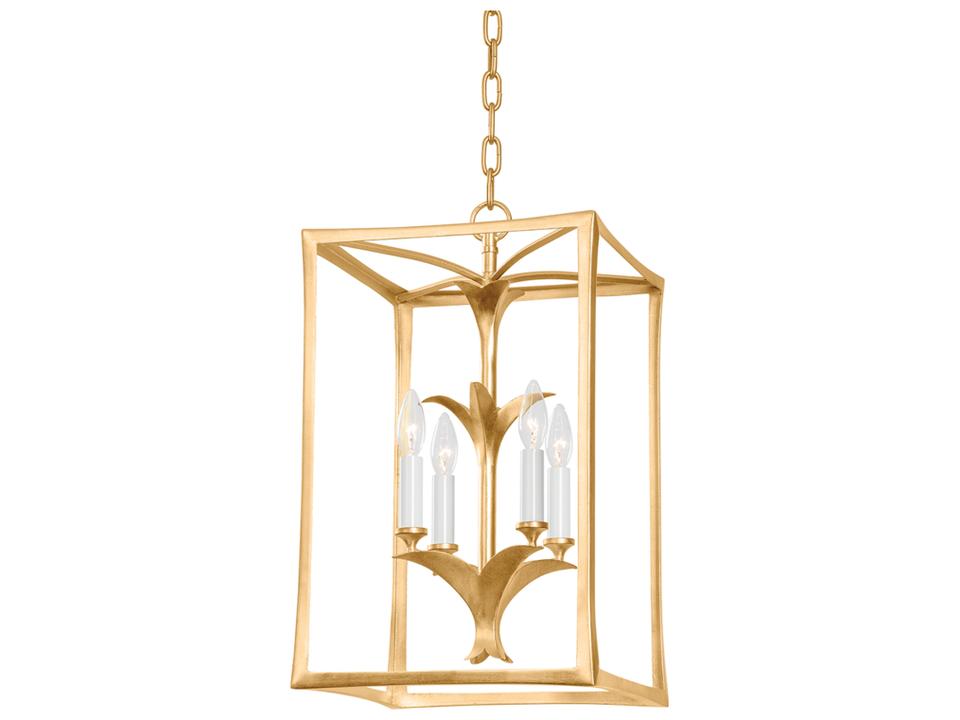 Bergamo 4-Light Pendant in Vintage Gold Leaf