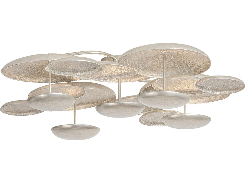 Fistral 5-Light LED Semi-Flush Mount in Textured Warm Silver Leaf