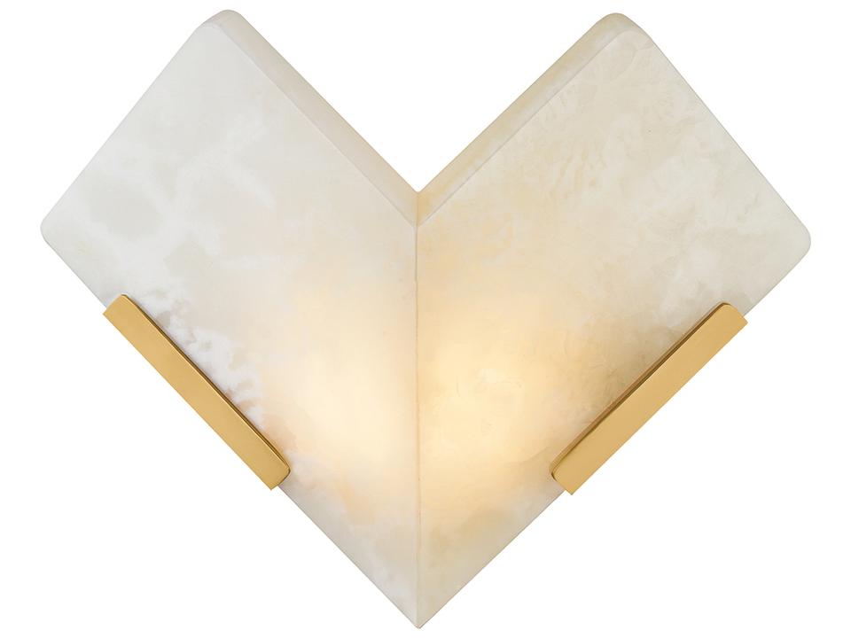 Geo 1-Light LED Wall Sconce in Vintage Brass with Honey Onyx Shade