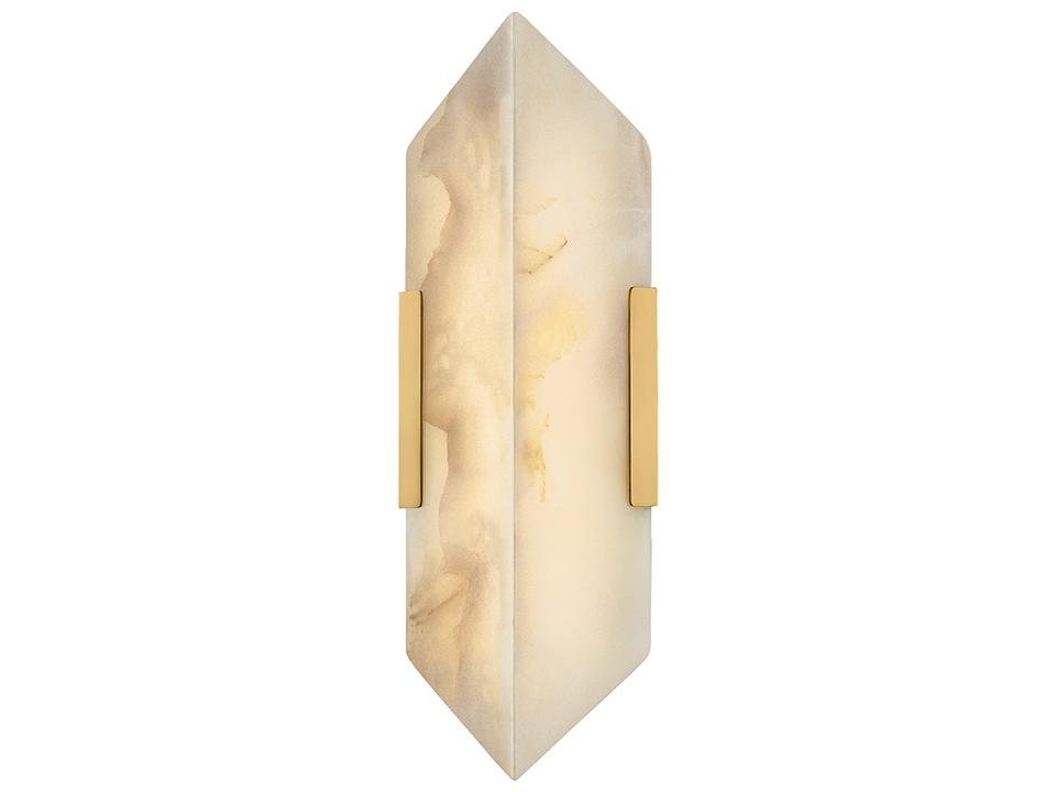 Geo 1-Light LED Wall Sconce in Vintage Brass