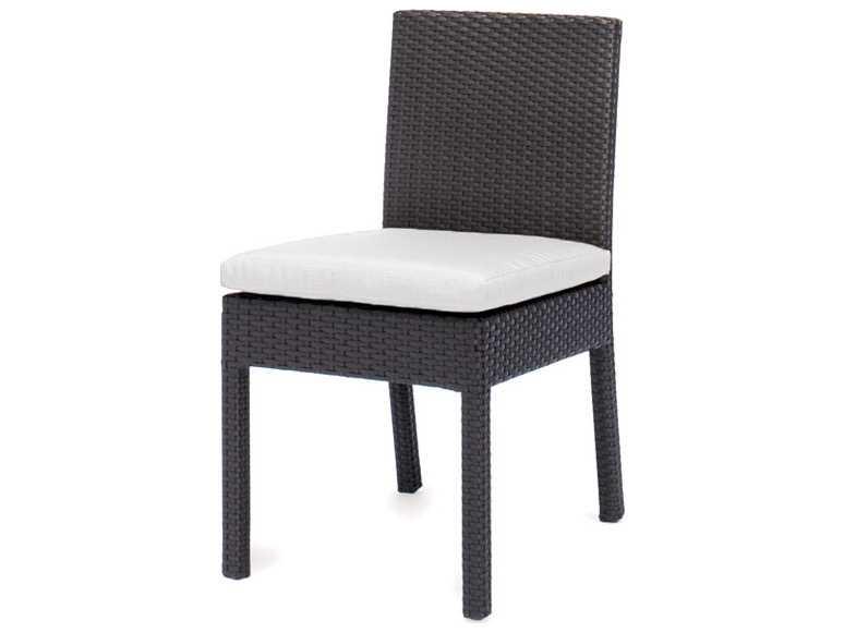 Dijon Wicker Dining Side Chair in Majestic Black