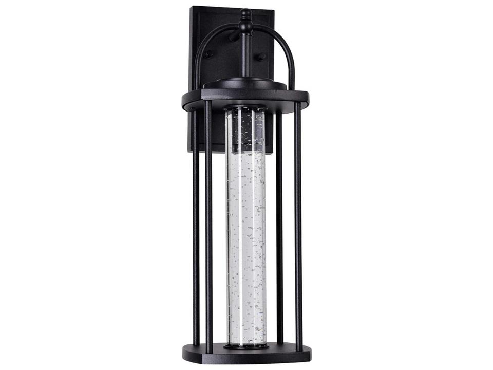 Greenwood 1-Light LED Outdoor Wall Lantern in Black