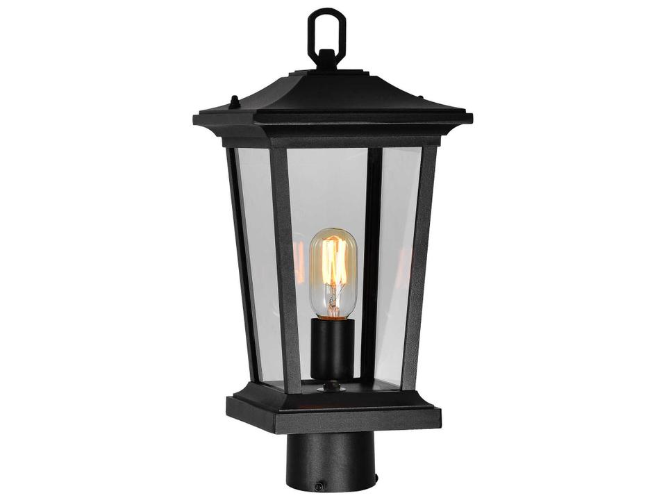 Leawood 1-Light Outdoor Post Lantern Head in Black
