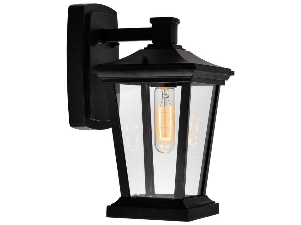 Leawood 1-Light Outdoor Wall Light in Black