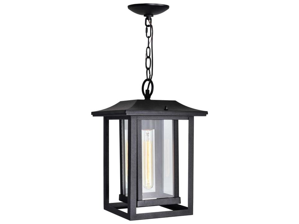Winfield 1-Light Outdoor Hanging Lantern in Black