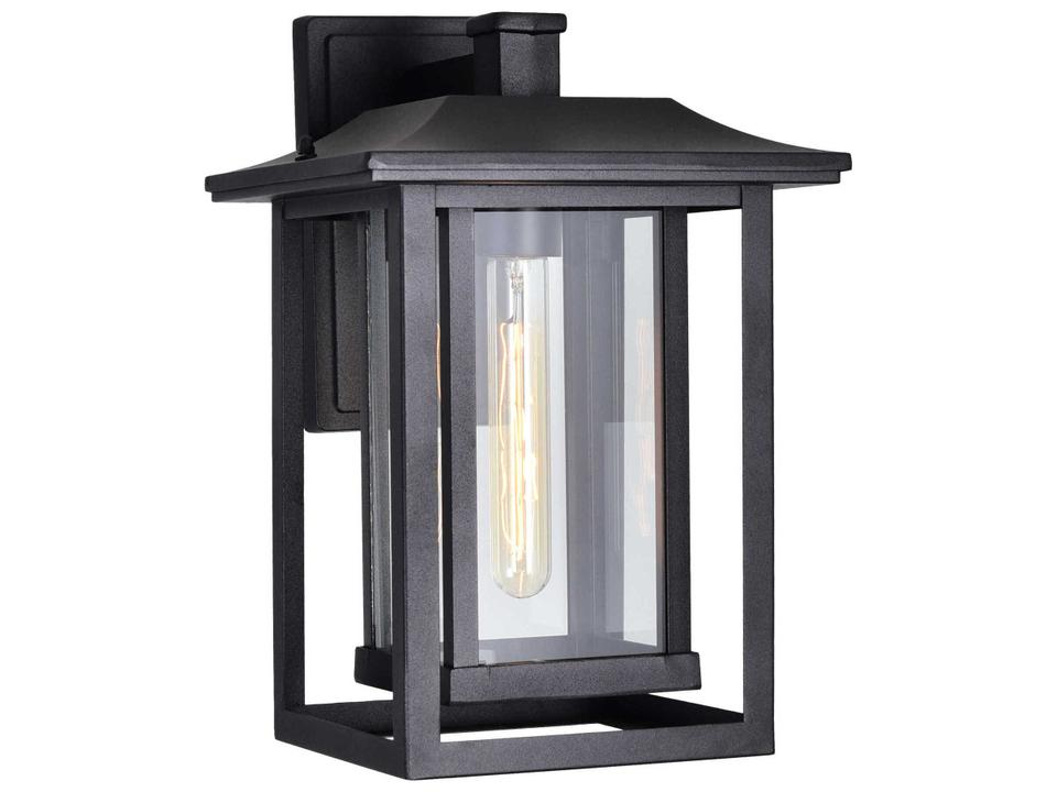 Winfield 1-Light Outdoor Wall Lantern in Black