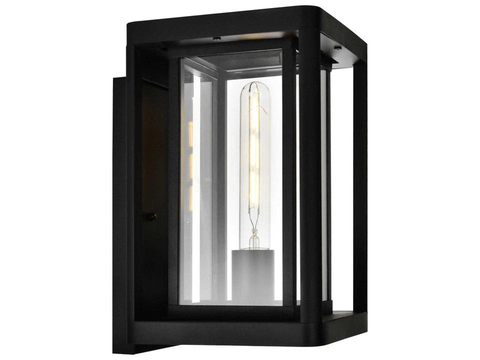 Mulvane 1-Light Outdoor Wall Lantern in Black