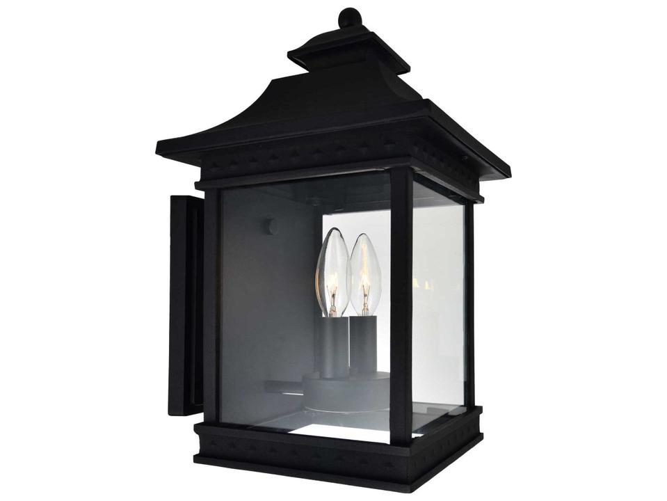 Cleveland 2-Light Outdoor Wall Light in Black