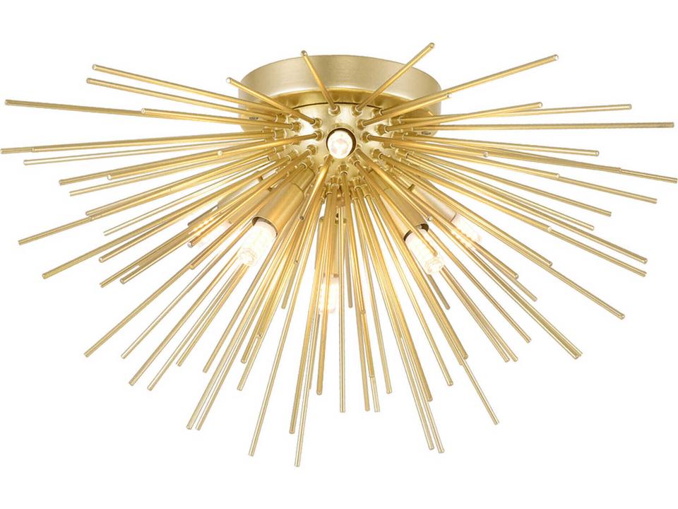 Savannah 6-Light Flush Mount in Gold Leaf Finish