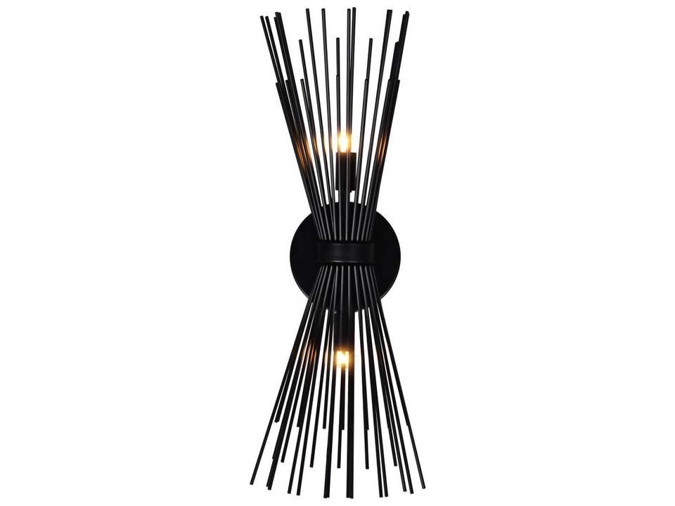 Savannah 2-Light Wall Sconce in Black Finish