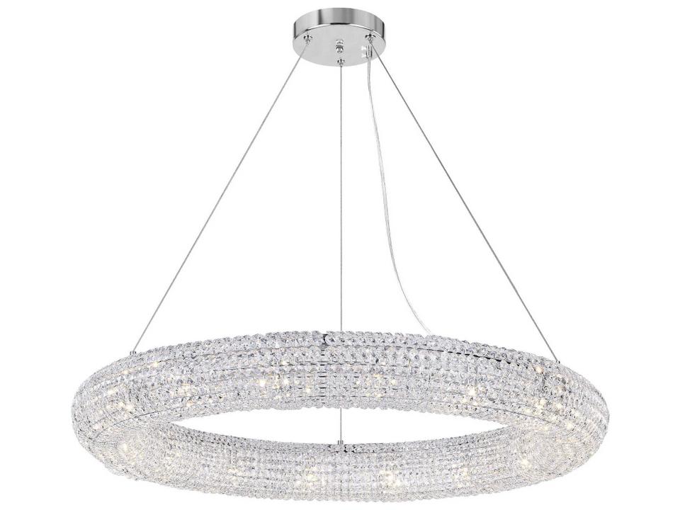 Veronique 16-Light Chandelier with Clear Crystals in Chrome