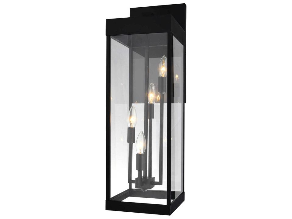 Windsor 4-Light Outdoor Wall Light in Black